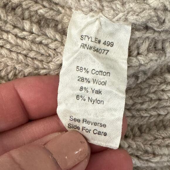 Cabi Sweater Vest Size Large Boho Textured Chunky Knit Beige Long Open Front - Picture 12 of 12